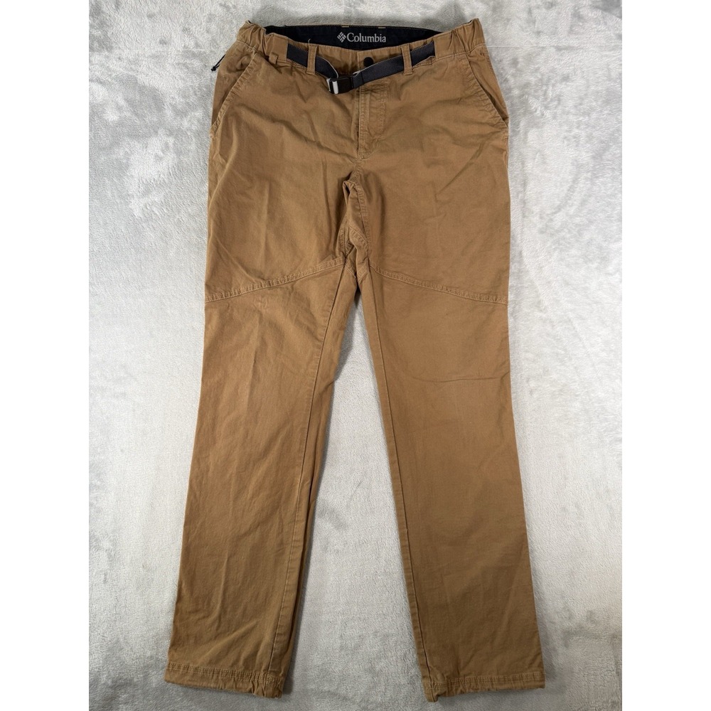 Columbia Pants Mens 34x34 Brown Wallowa Belted Hiking Outdoor Chino